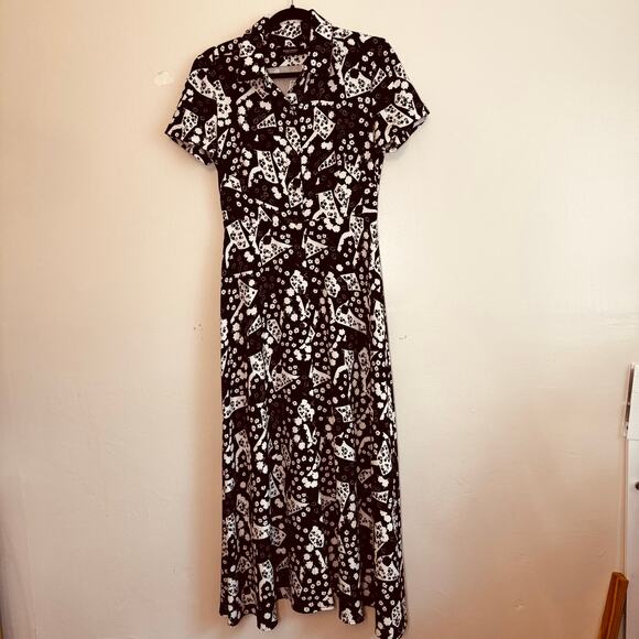 RACHEL COMEY FLORAL AXIL MIDI DRESS IN BLACK PRINT size 4 - Picture 13 of 14